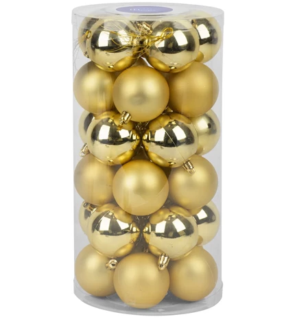 KUGLICE BOŽIĆNE 30/1 6cm ZLATNE