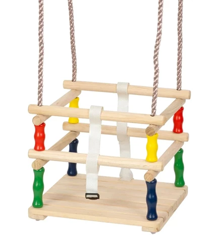 LJULJAČKA DJEČJA S OGRADOM DRVENA 30x30cm,MAX 150kg