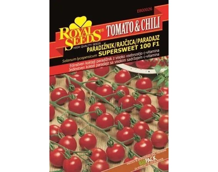 SJEME RAJČICA SUPERSWEET F2 ROYAL TOMATO&CHILI LINE 26