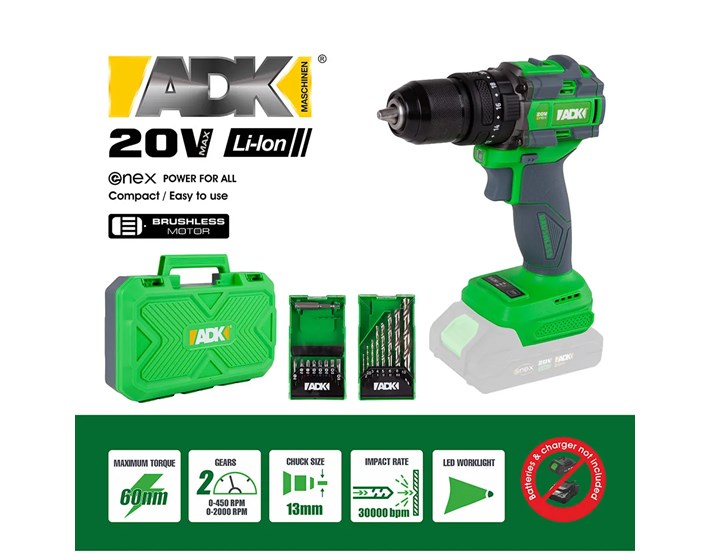 BUŠILICA UDARNA AKU SF4E104 ADK ENEX 20 V BL