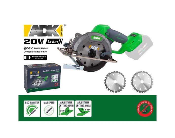 PILA KRUŽNA AKU SF4J503 ADK ENEX 20 V BL