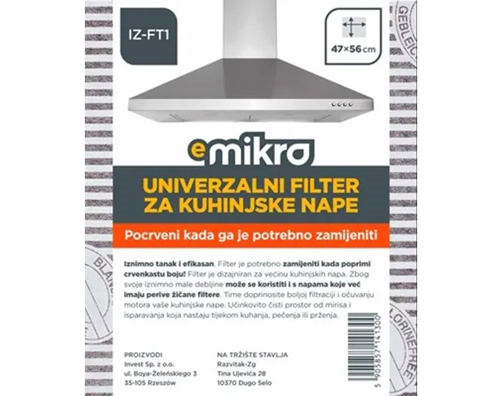 FILTER ZA NAPU UNIVERZALNI IZ-FT1 ANTIGREASE