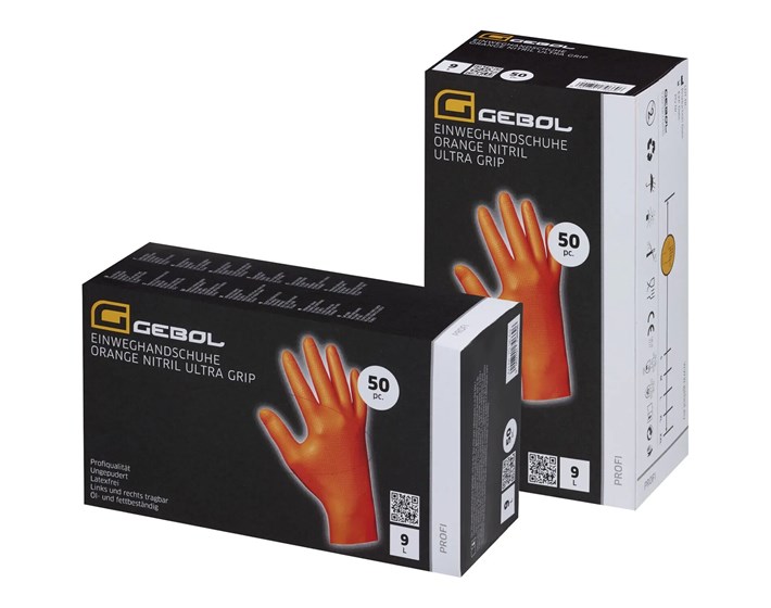 RUKAVICE JEDNOKRATNE NITRIL ULTRA GRIP S NARANČASTE 50 kom