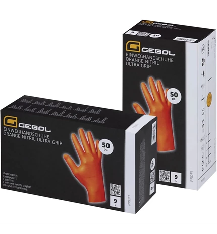 RUKAVICE JEDNOKRATNE NITRIL ULTRA GRIP M NARANČASTE 50 kom