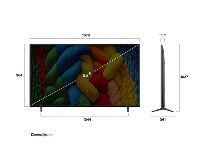 TV 55" LG LED UHD 55NANO80A3B