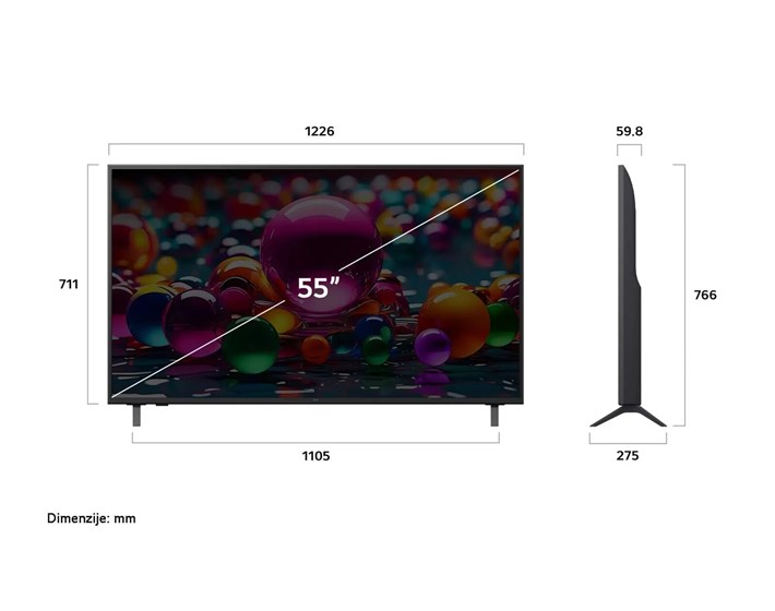 TV 55" LG LED UHD 55UA74003LB