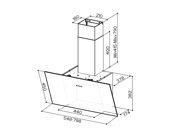 NAPA FABER TWEET EV8 LED BK A55