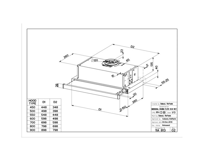NAPA FABER FLEXA NG GLASS BK A60