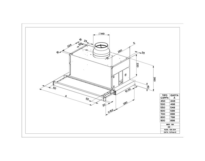 NAPA FABER MAXIMA NG ECO EV8 AM/X A60