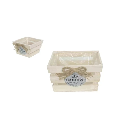 CVJETNJAK DRVENA KUTIJA 232-W-207/S 15x15x11 cm