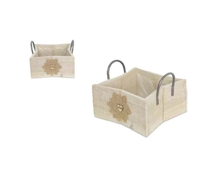 CVJETNJAK DRVENA KUTIJA 232-W-211/S 15x15x9,5 cm