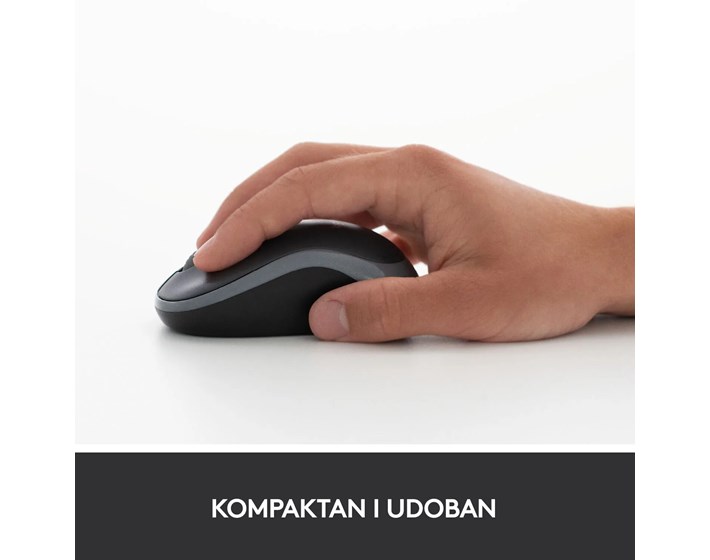 MIŠ OPTIČKI LOGITECH M185 BEŽIČNI USB SIVI