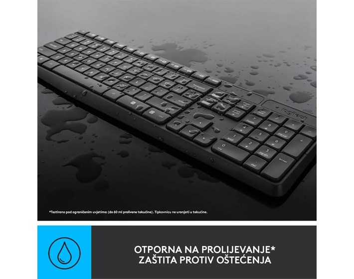 TIPKOVNICA+MIŠ LOGITECH MK235 BEŽIČNI USB CRNA