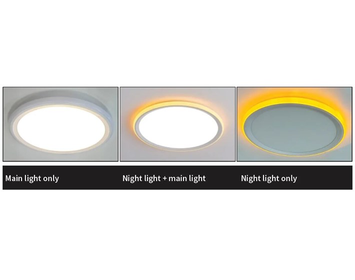 PLAFONJERA LED TARA D430 32W+4W 2720 lm 3000/4000/6000K IP40 WHITE