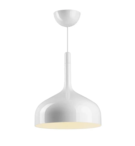 SVJETILJKA VISEĆA VELA D300 1x40W E27 IP20 GLOSSY WHITE