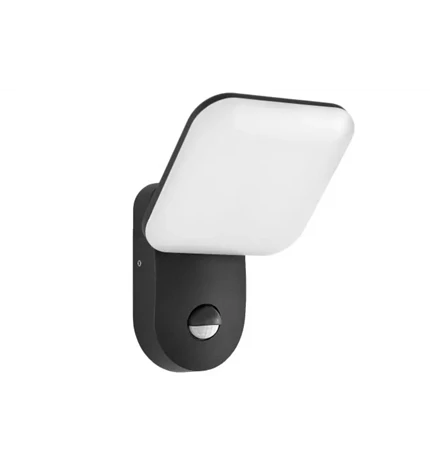 SVJETILJKA VANJSKA ZIDNA LED PERU SA SENZOROM 12W 950LM 4000K IP65 BLACK