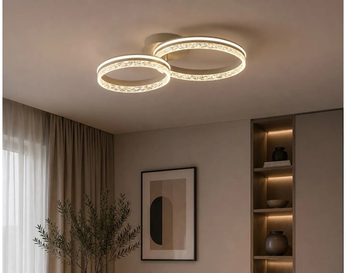 SVJETILJKA STROPNA LED VELORA 635X400 MM 50W 4000 lm 3000-6000K IP20 SAND WHITE 