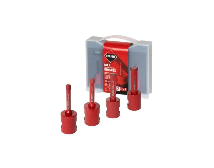BUŠAČ RUPA ZA KERAMIKU DIJAMANT MINI DRYGRES PREMIUM fi 6,8,10,12 mm M14 RUBI