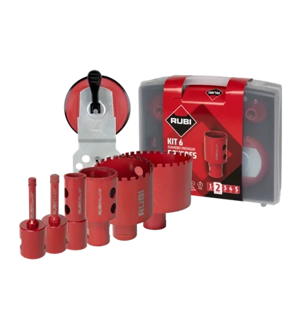 BUŠAČ RUPA ZA KERAMIKU DIJAMANT PREMIUM fi 6,8,20,35,50,68 mm M14 + VAKUM VODILI