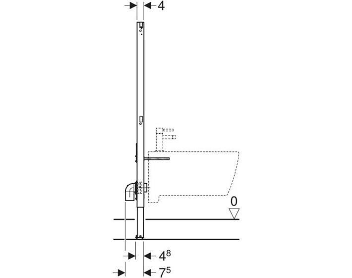 ELEMENT ZA BIDE DUOFIX BASIC GEBERIT 111.534.00.1