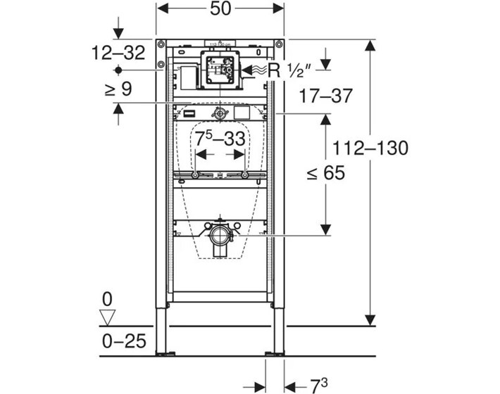 ELEMENT ZA PISOAR GEBERIT 111.620.00.2 112 cm