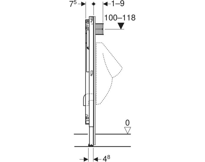 ELEMENT ZA PISOAR GEBERIT 111.620.00.2 112 cm