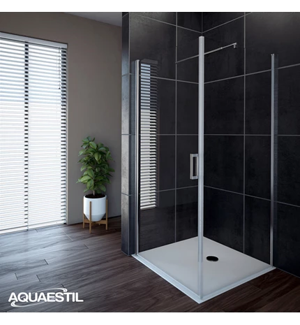 STIJENA TUŠ ZA D OASIS W 90 ,SILVER/PROZIRNO