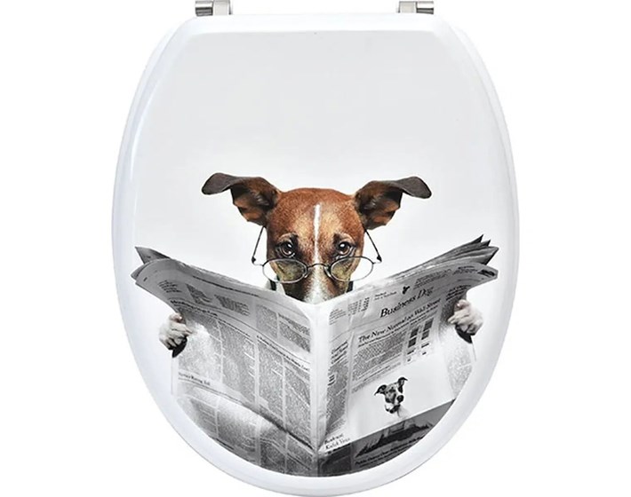 DASKA ZA WC ŠKOLJKU MDF S MET.OKO.KARAMEL