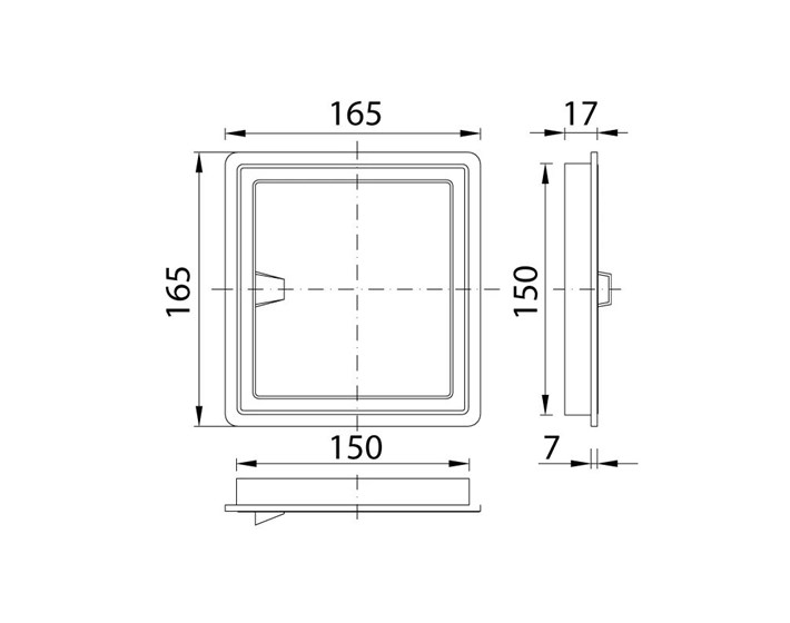VRATA ZA KADU 150x150 mm