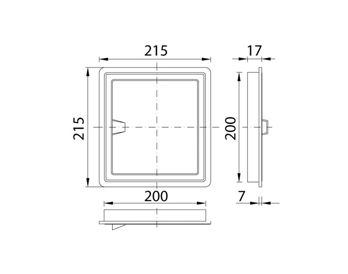 VRATA ZA KADU 200x200 mm