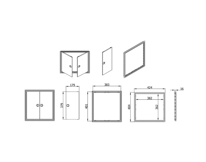 VRATA ZA KADU 400x400 mm