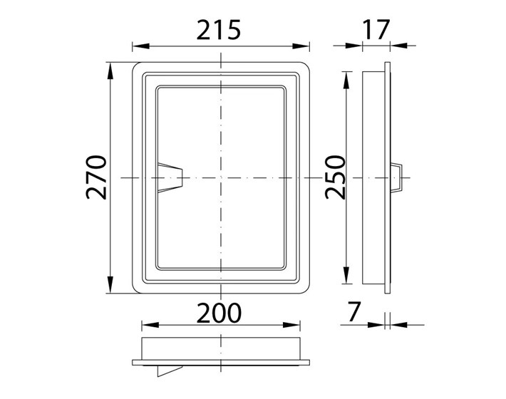 VRATA ZA KADU 200x250 mm