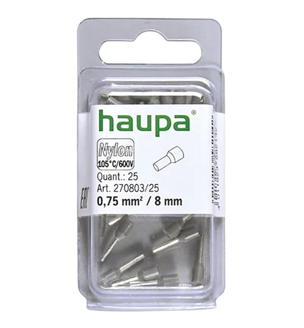 TULJAK IZOLIRANI 0,75/8 SIVI pak.25/1