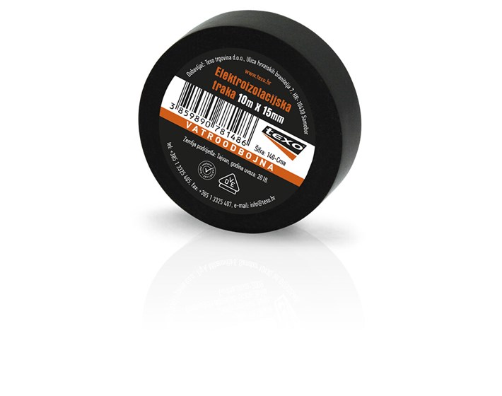 VRPCA IZOLIR 10mx15mm TEXO-CRNA
