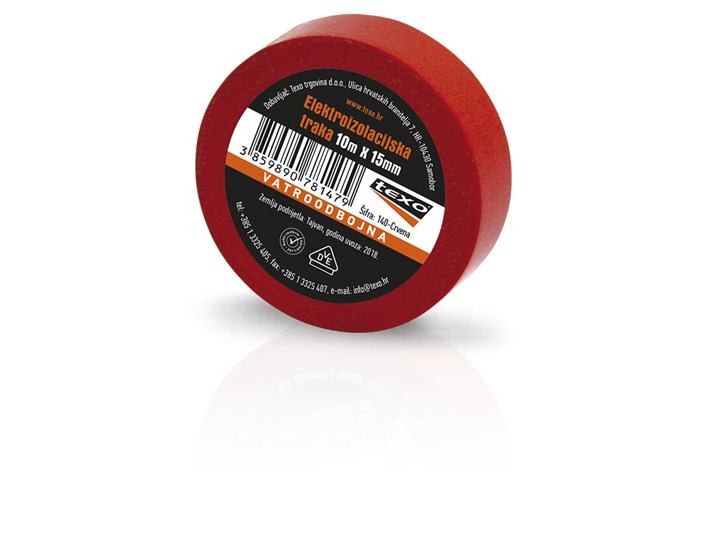 VRPCA IZOLIR 10mx15mm TEXO-CRVENA