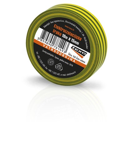 VRPCA IZOLIR 10mx15mm TEXO-ŽUTO-ZELENA