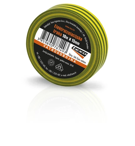 VRPCA IZOLIR 10mx15mm TEXO-ŽUTO-ZELENA