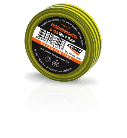 VRPCA IZOLIR 10mx15mm TEXO-ŽUTO-ZELENA