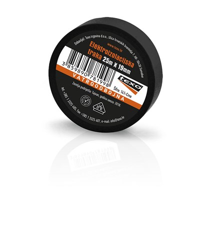 VRPCA IZOLIR 25mx19mm TEXO-CRNA