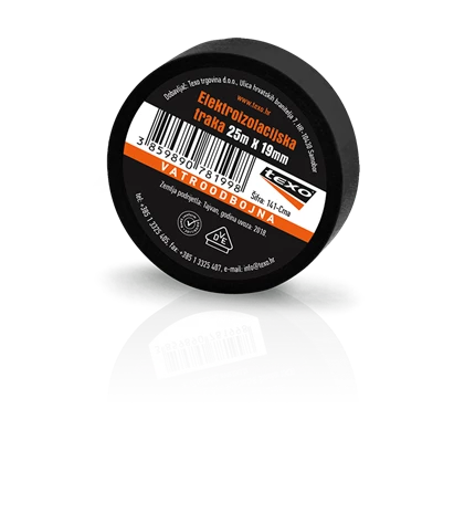 VRPCA IZOLIR 25mx19mm TEXO-CRNA