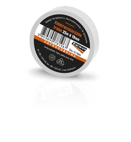 VRPCA IZOLIR 25mx19mm TEXO-BIJELA