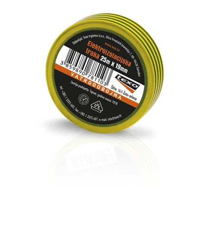 VRPCA IZOLIR 25mx19mm TEXO-ŽUTO-ZELENA