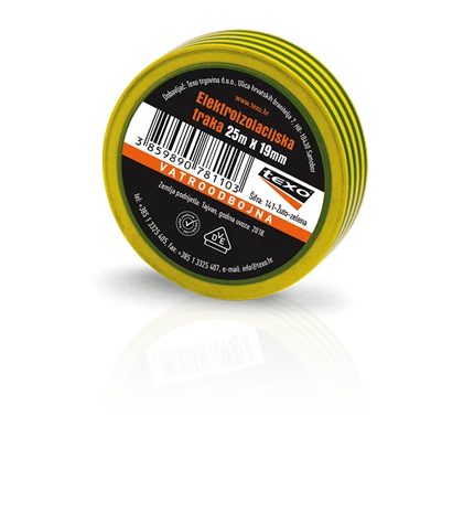 VRPCA IZOLIR 25mx19mm TEXO-ŽUTO-ZELENA