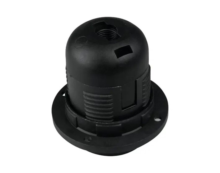 GRLO E-27 ZA LUSTER S NAVOJEM CRNO