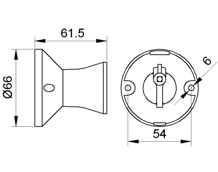 GRLO E-27 BAKELITNO RAVNO CRNO