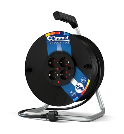 MOTALICA KABELSKA 25m, 3x2,5mm2, MONOFAZNA PVC BUBANJ 280mm,16A,230V,3500w,IP20