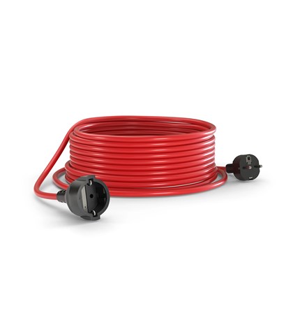 KABEL PRODUŽNI ŠUKO 5m, 3X1,5mm2, 16A,,250V,3500W, CRVENI