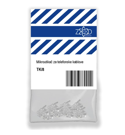 KONEKTOR TELEFONSKI, BLISTER PAKIRANJE 8 KOMADA