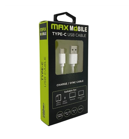 KABEL MAX MOBILE DATA USB TYPE C 1m BIJELI