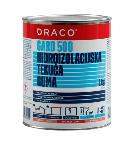 HIDROIZOLACIJSKA TEKUĆA GUMA DRACO 500 BIJELA 1kg